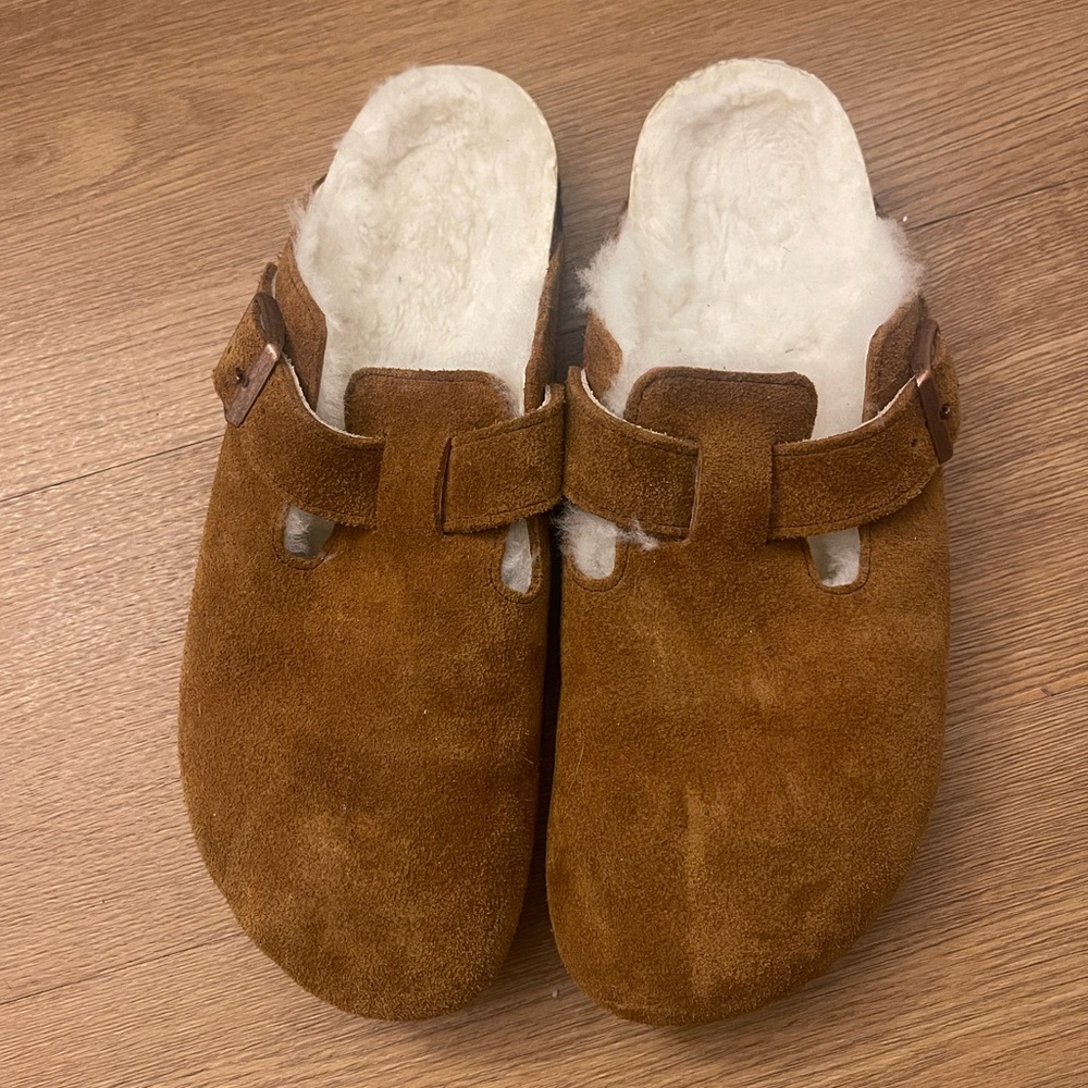 Furry Boston Clog Birkenstocks